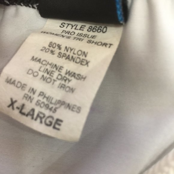 💐💐💐 SQUADRA WOMENS TRI SHORT CYCLING SHORTS SIZE XL 💐💐💐 - Picture 3 of 5